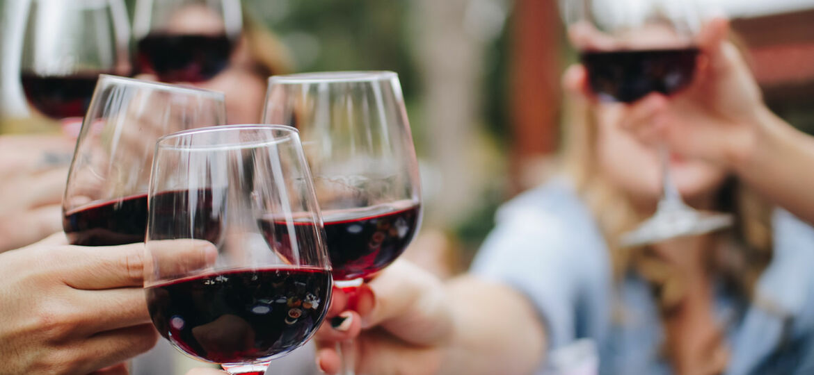 image of wine in glasses